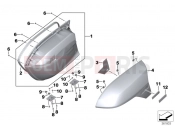 BMW Motorrad BMW 2015 K models 6-cylinder K 1600 GT (0601,0611) Case lid at lowe part of case