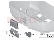 BMW Motorrad BMW 2015 K models 6-cylinder K 1600 GT (0601,0611) Cover for lock, Top Case