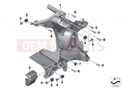 BMW Motorrad BMW 2015 K models 6-cylinder K 1600 GT (0601,0611) Front panel carrier