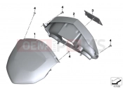 BMW Motorrad BMW 2015 K models 6-cylinder K 1600 GT (0601,0611) Instrument cover for Navigator 5