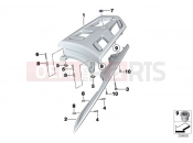 BMW Motorrad BMW 2015 K models 6-cylinder K 1600 GT (0601,0611) Handle with luggage support