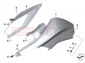 BMW Motorrad BMW 2015 K models 6-cylinder K 1600 GT (0601,0611) Tank cover, side