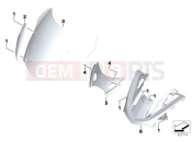 BMW Motorrad BMW 2015 K models 6-cylinder K 1600 GT (0601,0611) Windshield / mount