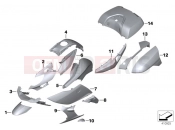 BMW Motorrad BMW 2015 K models 6-cylinder K 1600 GT (0601,0611) Primed parts