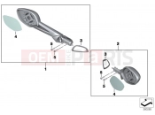 BMW Motorrad BMW 2015 K models 6-cylinder K 1600 GT (0601,0611) Mirror