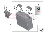 BMW Motorrad BMW 2015 K models 6-cylinder K 1600 GT (0601,0611) Battery with bracket