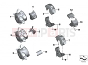 BMW Motorrad BMW 2015 K models 6-cylinder K 1600 GT (0601,0611) Multifunction switch, handlebar, LIN bus