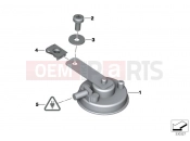 BMW Motorrad BMW 2015 K models 6-cylinder K 1600 GT (0601,0611) Horn