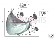 BMW Motorrad BMW 2015 K models 6-cylinder K 1600 GT (0601,0611) Active xenon headlight