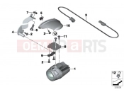 BMW Motorrad BMW 2015 K models 6-cylinder K 1600 GT (0601,0611) LED auxiliary headlight