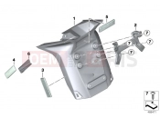 BMW Motorrad BMW 2015 K models 6-cylinder K 1600 GT (0601,0611) License plate bracket US / reflectors