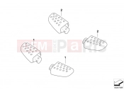 BMW Motorrad BMW 2015 K models 6-cylinder K 1600 GT (0601,0611) Footrests, magnesium matt/chrome