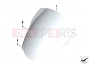 BMW Motorrad BMW 2015 K models 6-cylinder K 1600 GT (0601,0611) Windshield, low