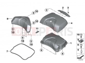 BMW Motorrad BMW 2015 K models 6-cylinder K 1600 GT (0601,0611) Top Case cover