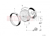 BMW Motorrad BMW 1994 R-Models 4V R 850 R 94 (0401,0406) Headlight single parts, authorities
