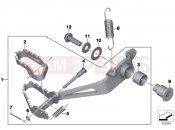 BMW Motorrad BMW 2017 R-Models K5x R 1200 GS Adve. (0A02, 0A12) Footbrake lever, adjustable