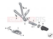 BMW Motorrad BMW 2017 R-Models K5x R 1200 GS Adve. (0A02, 0A12) Front and rear footpeg