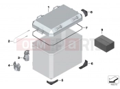 BMW Motorrad BMW 2017 R-Models K5x R 1200 GS Adve. (0A02, 0A12) Single parts, aluminum case