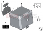 BMW Motorrad BMW 2017 R-Models K5x R 1200 GS Adve. (0A02, 0A12) Aluminum TopCase