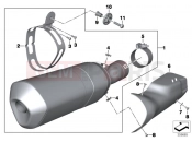 BMW Motorrad BMW 2017 R-Models K5x R 1200 RT (0A03, 0A13) Rear muffler