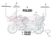 BMW Motorrad BMW 2017 R-Models K5x R 1200 RT (0A03, 0A13) Government authorities sticker