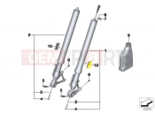 BMW Motorrad BMW 2017 R-Models K5x R 1200 RS (0A05, 0A15) Telescopic forks, Telelever