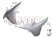 BMW Motorrad BMW 2017 R-Models K5x R 1200 RS (0A05, 0A15) Fairing side panels