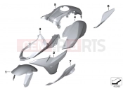BMW Motorrad BMW 2017 R-Models K5x R 1200 RS (0A05, 0A15) Primed parts