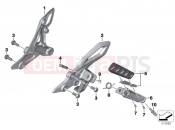 BMW Motorrad BMW 2017 R-Models K5x R 1200 RS (0A05, 0A15) Footrest, front