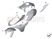 BMW Motorrad BMW 2017 R-Models K5x R 1200 RS (0A05, 0A15) Painted Parts