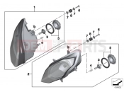 BMW Motorrad BMW 2017 R-Models K5x R 1200 RS (0A05, 0A15) Headlight