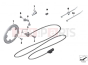 BMW Motorrad BMW 2017 S models S 1000 XR (0D03, 0D13) Front wheelspeed sensor