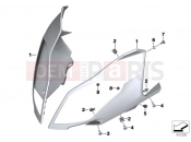 BMW Motorrad BMW 2017 S models S 1000 XR (0D03, 0D13) Trim panel upper part