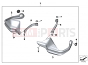 BMW Motorrad BMW 2017 S models S 1000 XR (0D03, 0D13) Set of hand protectors