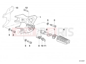 BMW Motorrad BMW 1995 R-Models 4V R 850 R 94 (0401,0406) Footpeg plate/Front footpeg