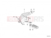 BMW Motorrad BMW 1995 R-Models 4V R 850 R 94 (0401,0406) Footpeg plate/Rear footpeg