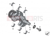 BMW Motorrad BMW 2018 F models K8x F 850 GS (0B09, 0B19) Crankshaft with bearing