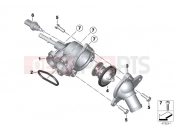 BMW Motorrad BMW 2018 F models K8x F 850 GS (0B09, 0B19) Thermostat and coolant lines