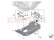 BMW Motorrad BMW 2018 F models K8x F 850 GS (0B09, 0B19) Engine skid plate plastic