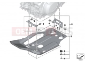 BMW Motorrad BMW 2018 F models K8x F 850 GS (0B09, 0B19) Engine skid plate aluminum