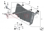 BMW Motorrad BMW 2018 F models K8x F 850 GS (0B09, 0B19) Engine radiator with mounting hardware