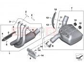 BMW Motorrad BMW 2018 F models K8x F 850 GS (0B09, 0B19) Exhaust manifold with front muffler