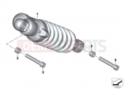 BMW Motorrad BMW 2018 F models K8x F 850 GS (0B09, 0B19) Spring strut, ESA, rear