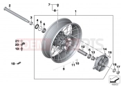 BMW Motorrad BMW 2018 F models K8x F 850 GS (0B09, 0B19) Cross spoke wheel rear