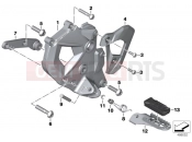 BMW Motorrad BMW 2018 F models K8x F 850 GS (0B09, 0B19) Footrest plate/footrest front left
