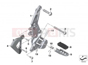BMW Motorrad BMW 2018 F models K8x F 850 GS (0B09, 0B19) Footrest plate/footrest front right