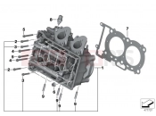 BMW Motorrad BMW 2018 C-Models C 650 GT 16 (0C05, 0C15) Cylinder Head/Mounting parts