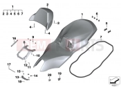 BMW Motorrad BMW 2018 C-Models C 650 GT 16 (0C05, 0C15) Bench seat