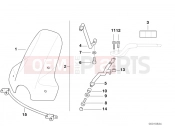 BMW Motorrad BMW 1996 R-Models 4V R 850 R 94 (0401,0406) Windshield, official vehicles only