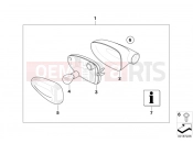 BMW Motorrad BMW 2006 R-Models K2x HP2 Enduro (0369,0389) Install.kit turn indicators, white